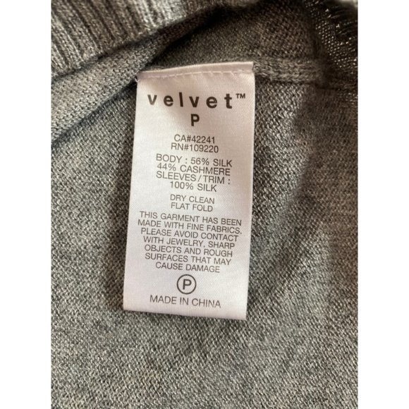 Velvet Grey Cashmere And Silk Sleeve Blouse - Picture 7 of 8